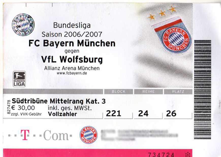 Spiel Bayern:Wolfsburg 2006/07