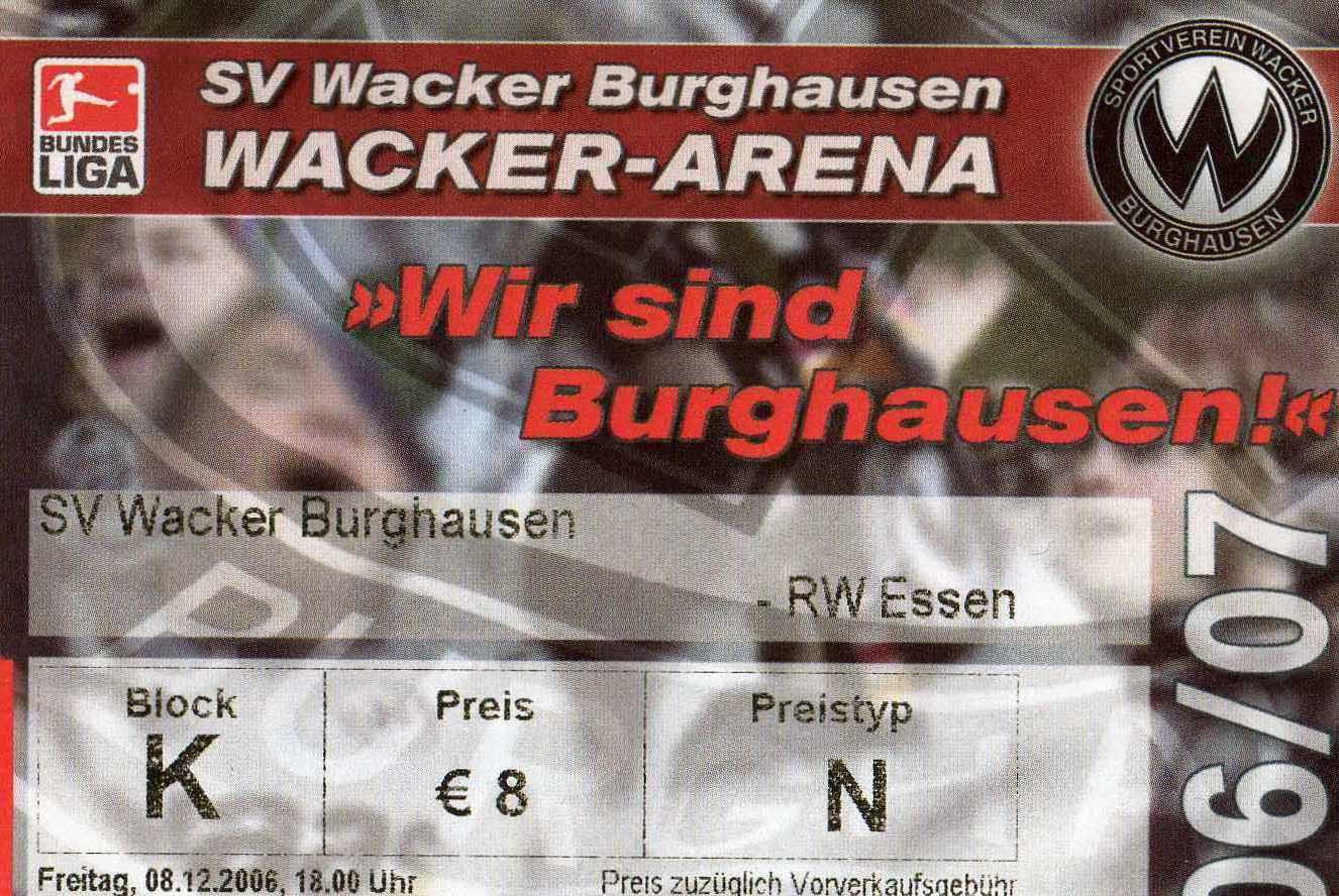 Karte Wacker Burghausen : Rot Wei Essen