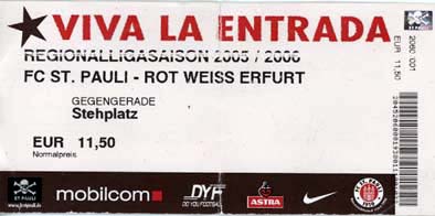 Eintrittskarte St. Pauli Erfurt